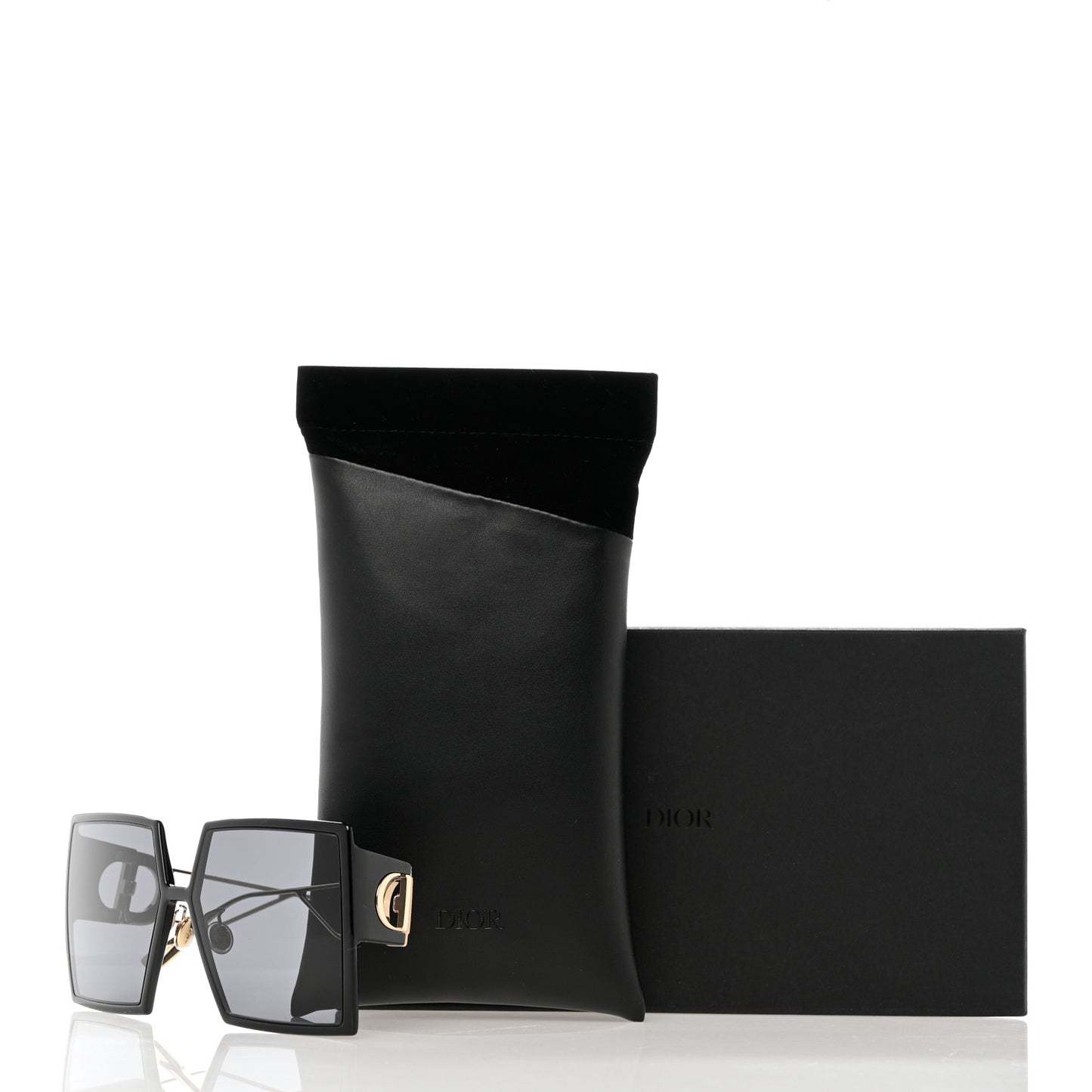 Square 30 Montaigne Sunglasses Black