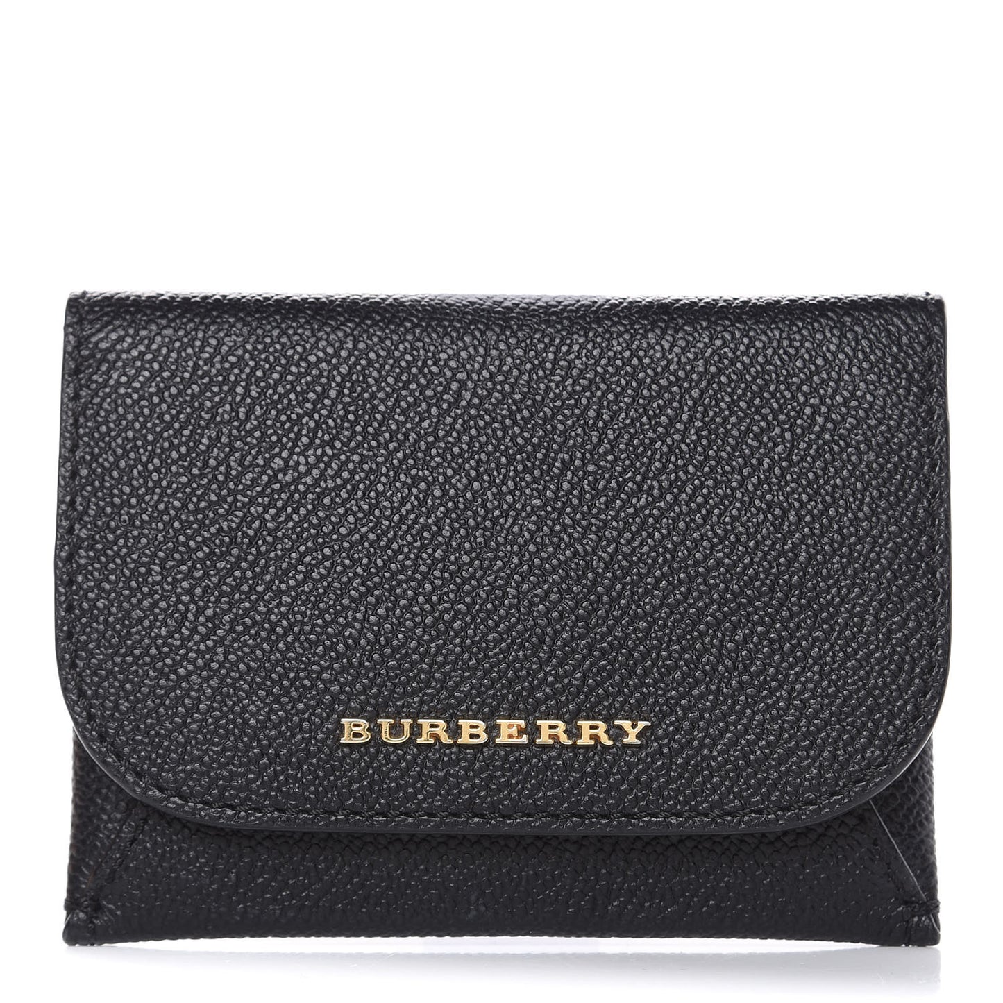 Grainy Calfskin Card Case Black
