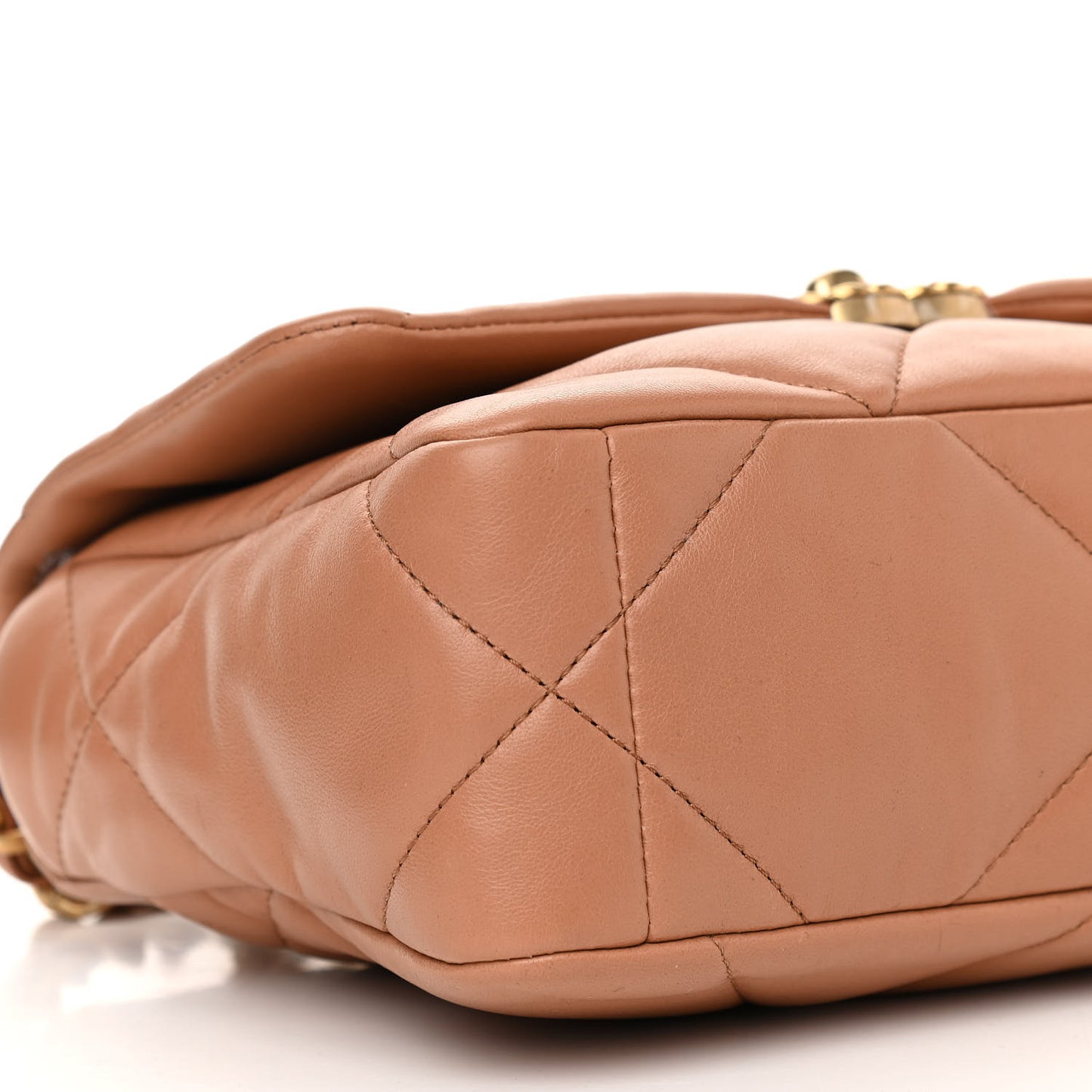 Lambskin Quilted Medium Chanel 19 Flap Brown