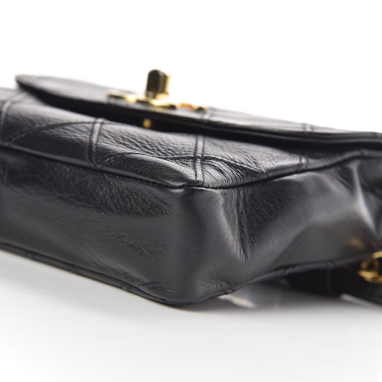 Chanel Calfskin Quilted Flap Waist Belt Bag Black 10 of 12