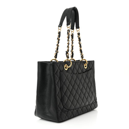 Chanel Caviar Quilted Grand Shopping Tote GST Black 3 of 11