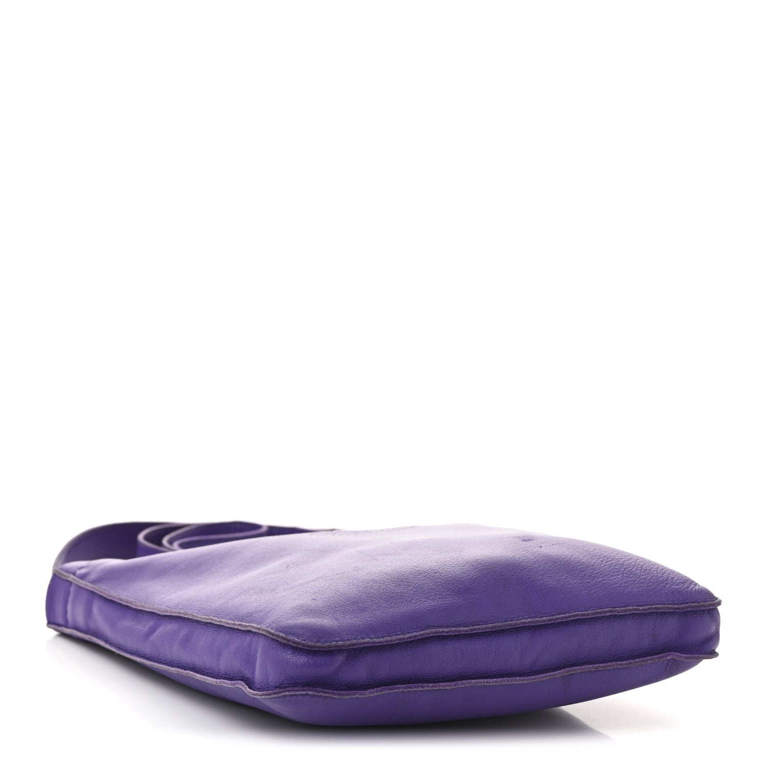 Hermes Lambskin Clou De Selle Pouch Crocus 4 of 12