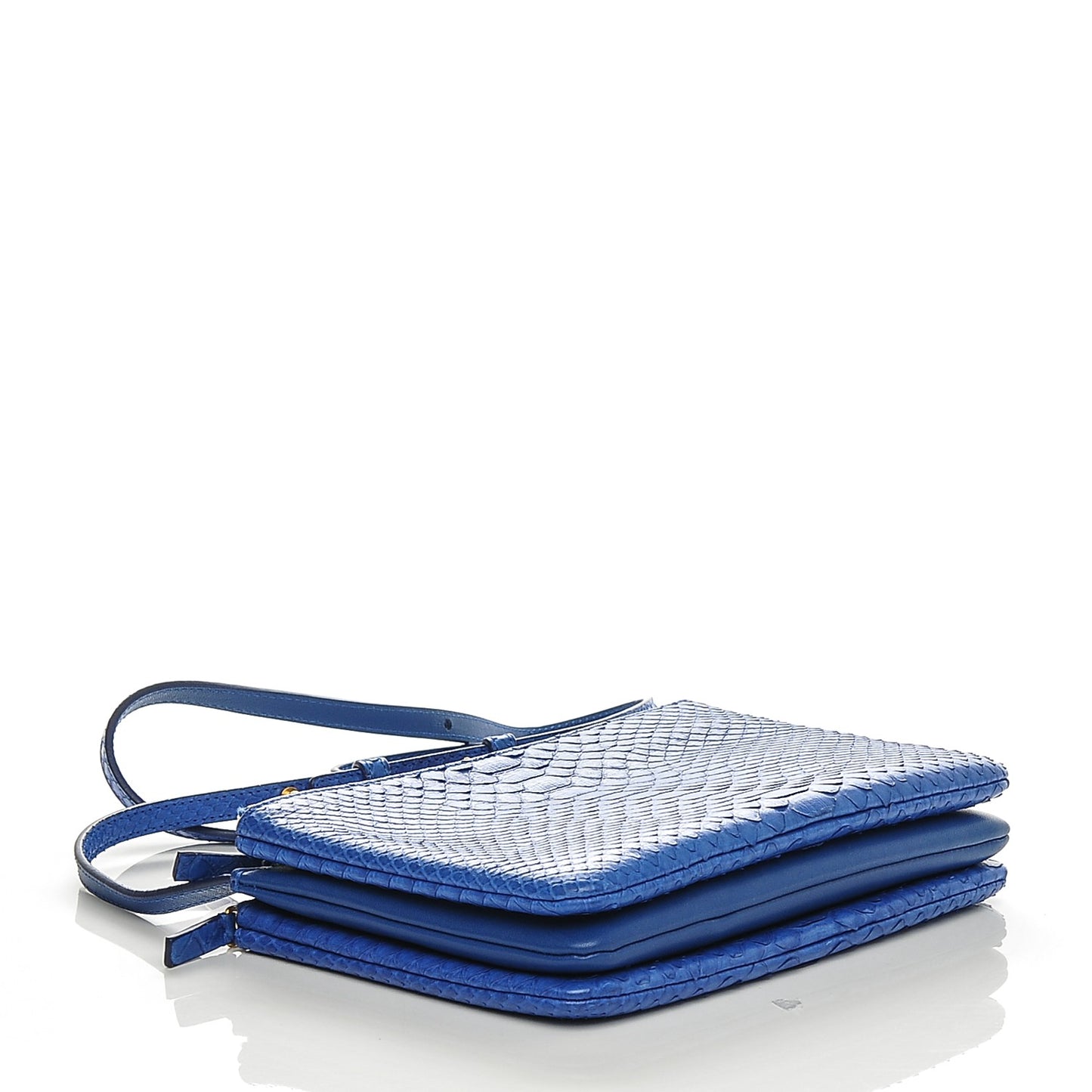Python Small Trio Crossbody Bag Royal Blue
