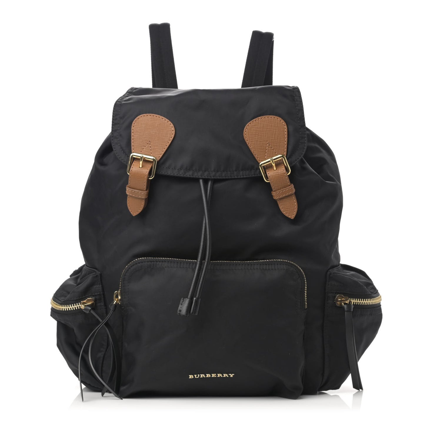 Nylon Large Rucksack Backpack Black