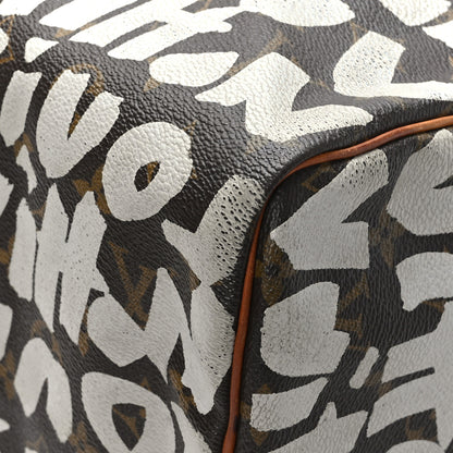 Louis Vuitton Monogram Graffiti Speedy 30 Silver 9 of 13