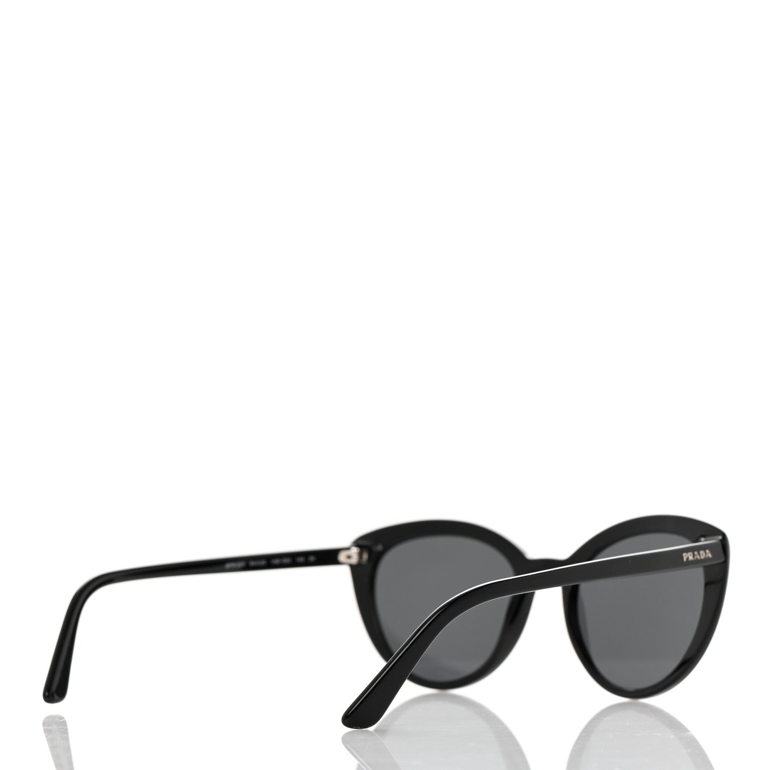 Prada Acetate Cat Eye Sunglasses SPR 02V Black 4 of 8