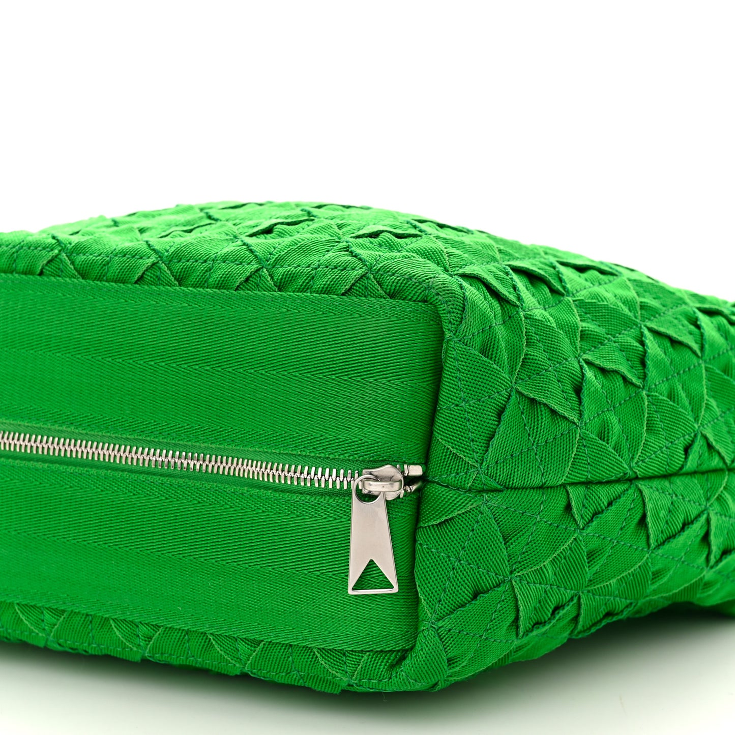 Canvas Maxi Intrecciato Webbing Cassette Crossbody Bag Green