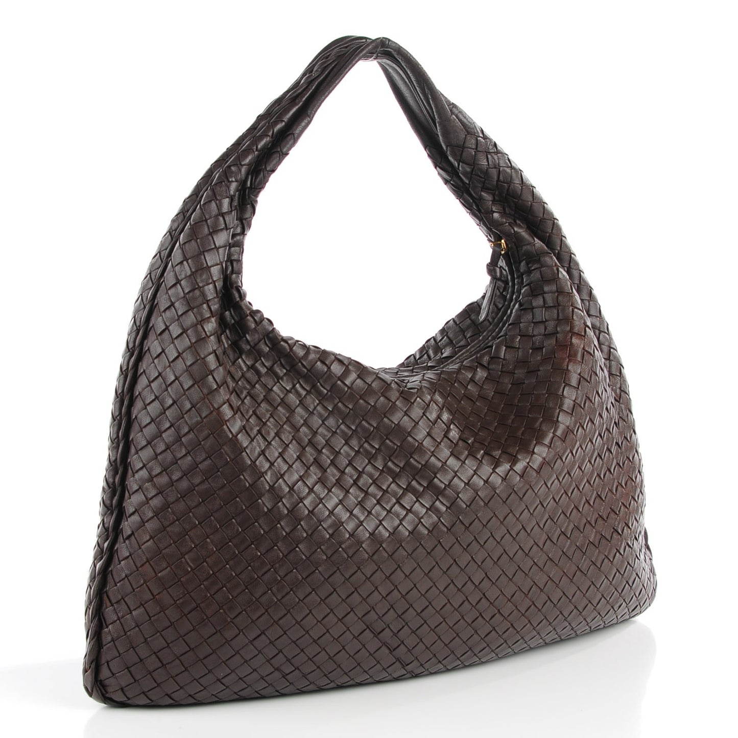 Nappa Intrecciato Large Veneta Hobo Ebano