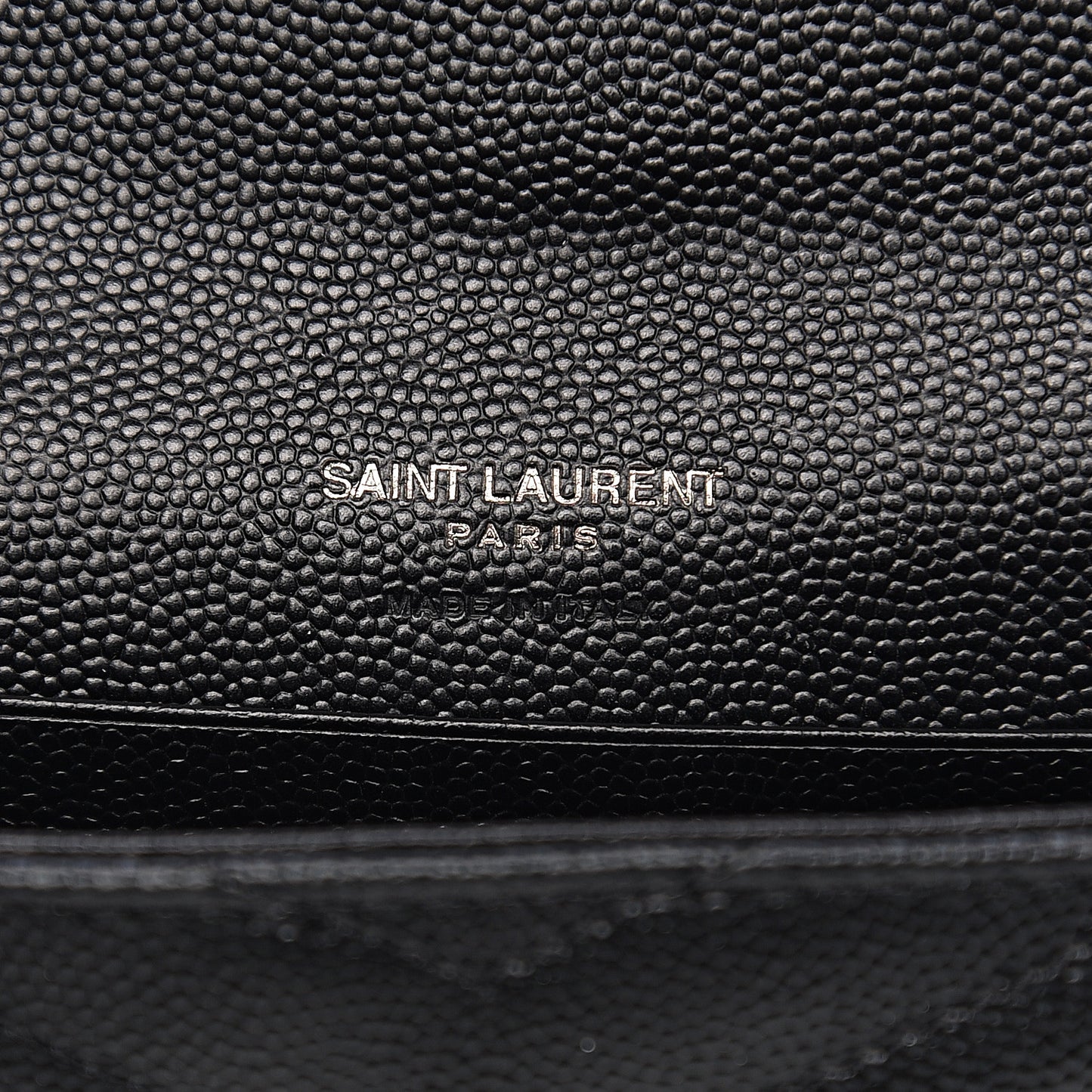 Grain De Poudre Matelasse Chevron Small Monogram Envelope Wallet Black