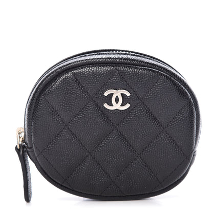 Chanel Caviar Quilted Zip Around Classic Coin Purse Black 1 of 7