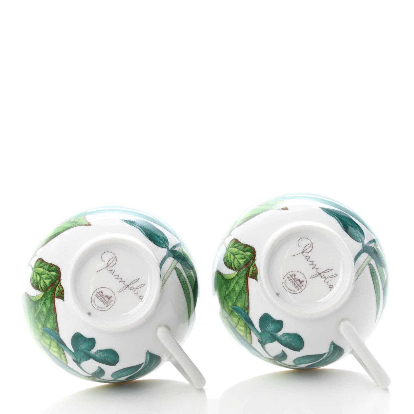 Porcelain Passifolia Tea Cup And Saucer Set Of 2