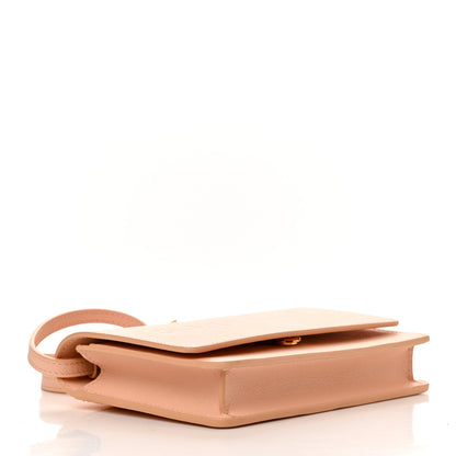 Burberry Smooth Calfskin Logo Embossed Hampshire Crossbody Peach Pink 4 of 9