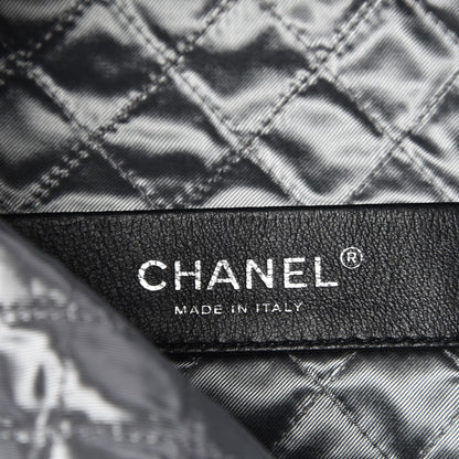 Chanel Tweed Resin Strass Shopping In Fabrics Tote Black 7 of 8