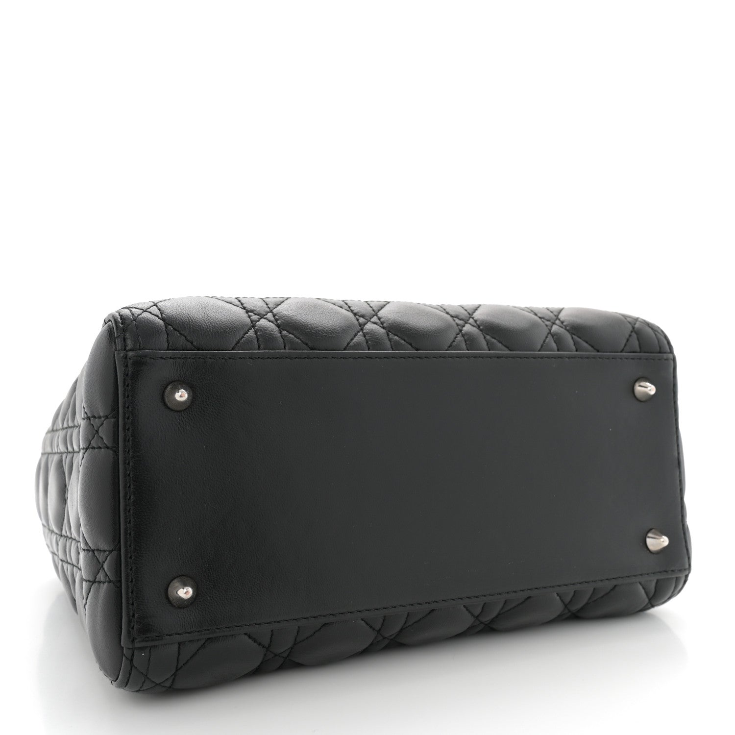 Christian Dior Lambskin Cannage Medium Lady Dior Black 4 of 10