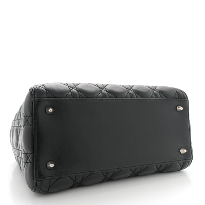 Christian Dior Lambskin Cannage Medium Lady Dior Black 4 of 10