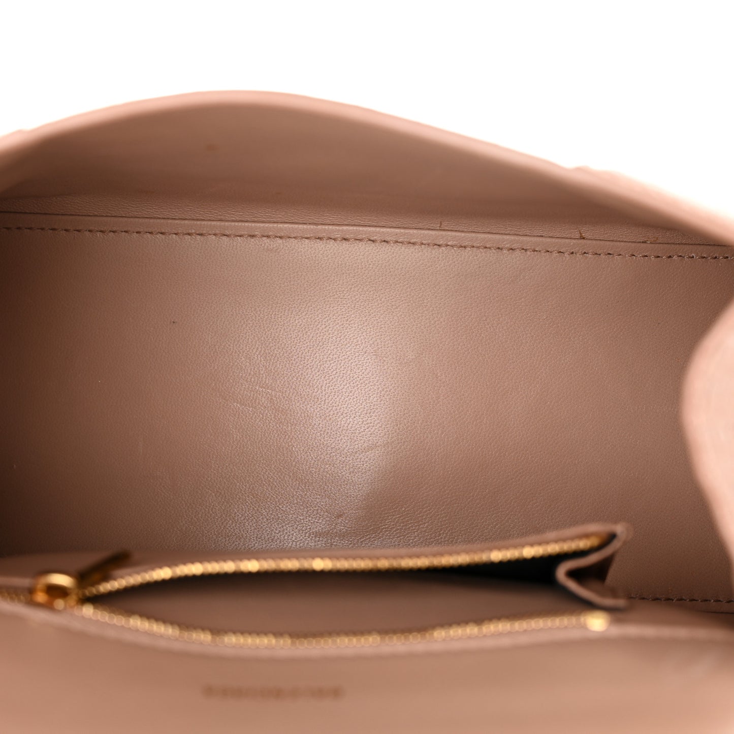 Shiny Calfskin Crocodile Embossed Small Hourglass Top Handle Bag Nude Beige