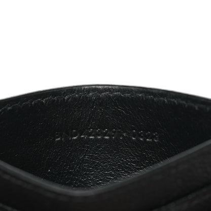 Saint Laurent Grain De Poudre Matelasse Chevron Monogram Credit Card Case Black 20 of 21