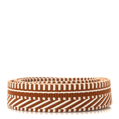 Hermes Toile Swift 25mm Sangle Cavale Shoulder Strap Ecru Beige Gold 2 of 5