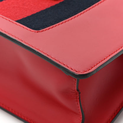 Gucci Calfskin Mini Sylvie Top Handle Bag Hibiscus Red 18 of 18
