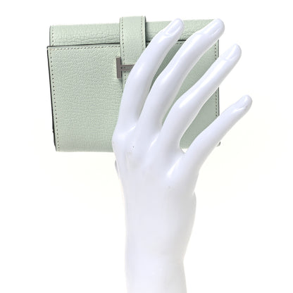 Hermes Chevre Mysore Tri-Fold Compact Bearn Wallet Vert Peppermint 2 of 9