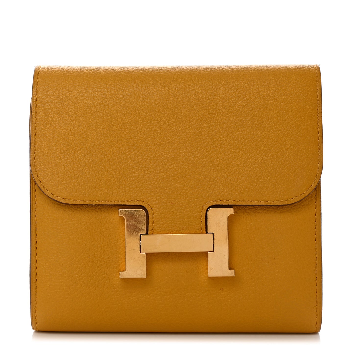 Evercolor Constance Compact Passant Wallet Jaune Ambre