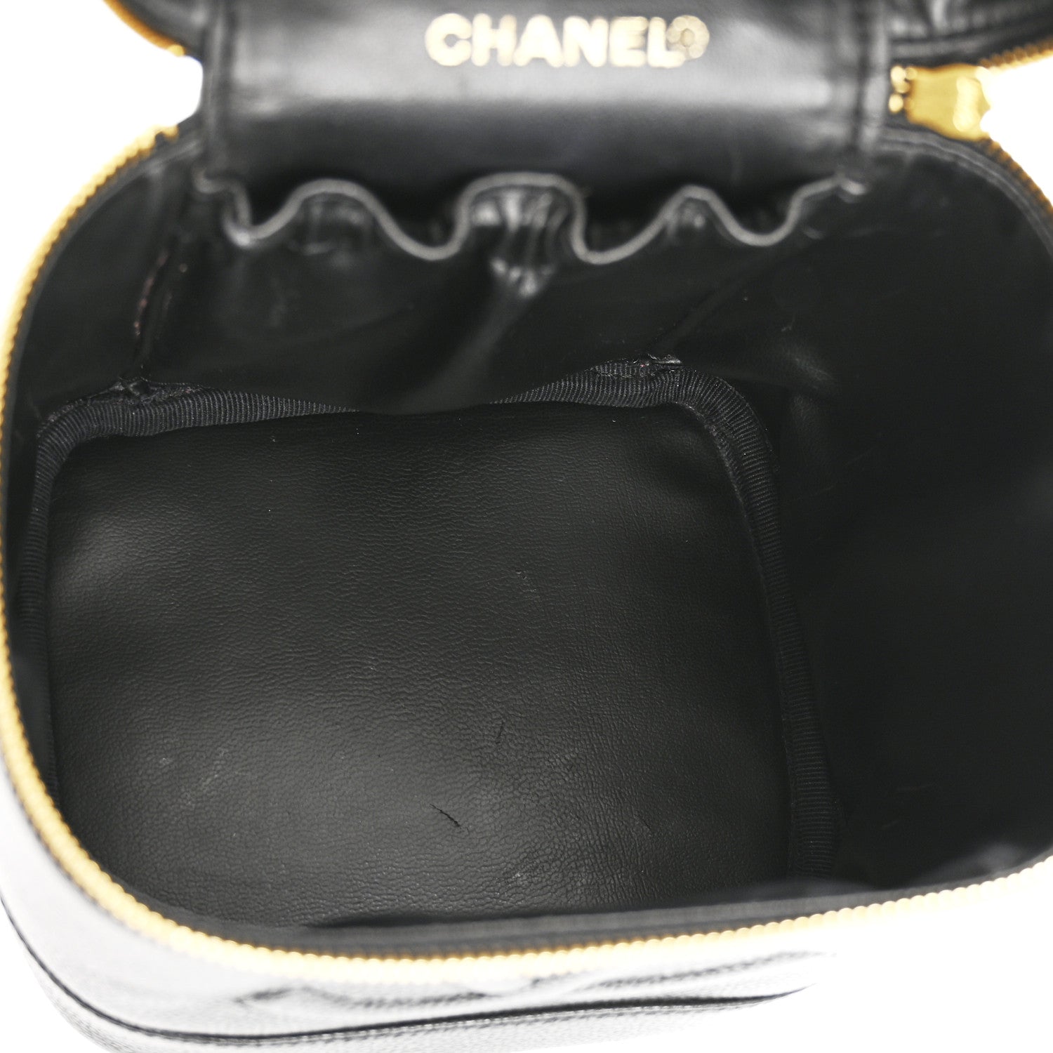 Chanel Caviar Vanity Cosmetic Case Black 5 of 10