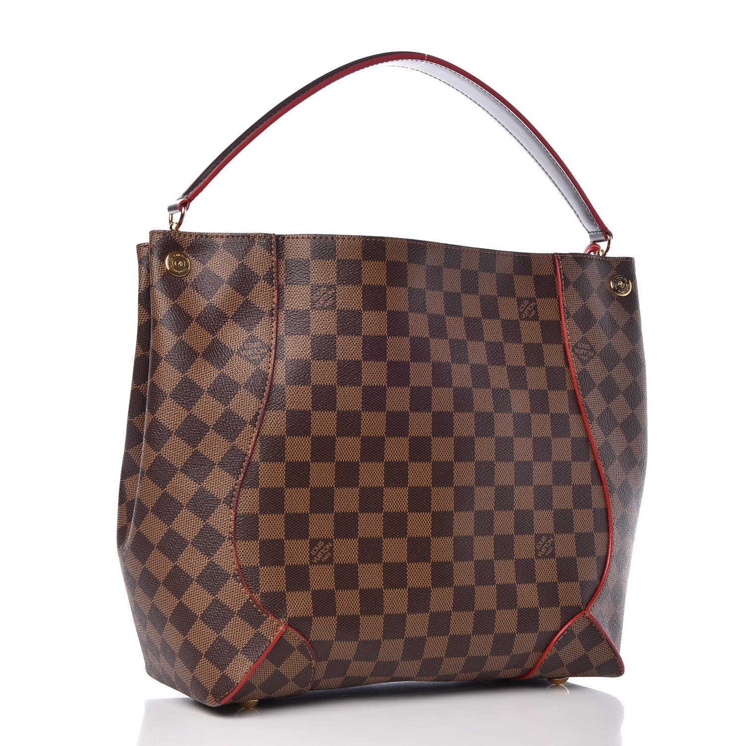Louis Vuitton Damier Ebene Caissa Hobo Cherry 3 of 8