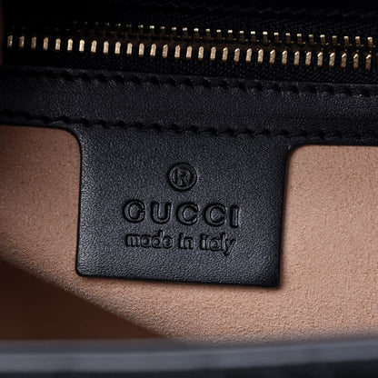 Gucci Guccissima Signature Small Padlock Top Handle Bag Black 6 of 12