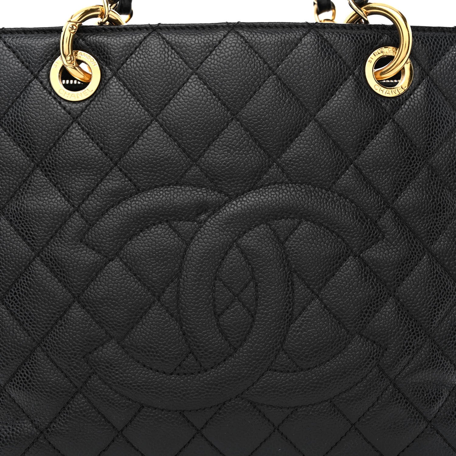 Chanel Caviar Quilted Grand Shopping Tote GST Black 7 of 13