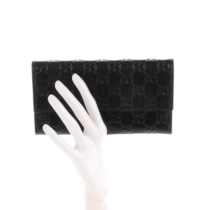 Gucci Guccissima Continental Flap Wallet Black 2 of 7