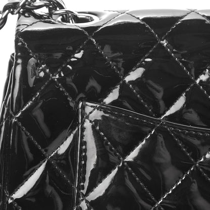 Chanel Patent Calfskin Quilted Mini Rectangular Flap Black 8 of 20