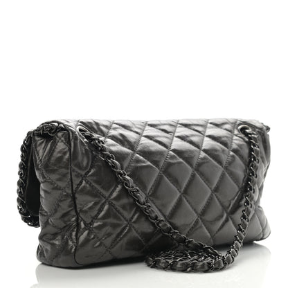 Chanel Metallic Calfskin Quilted Medium Chain Me Flap Grey 3 of 11