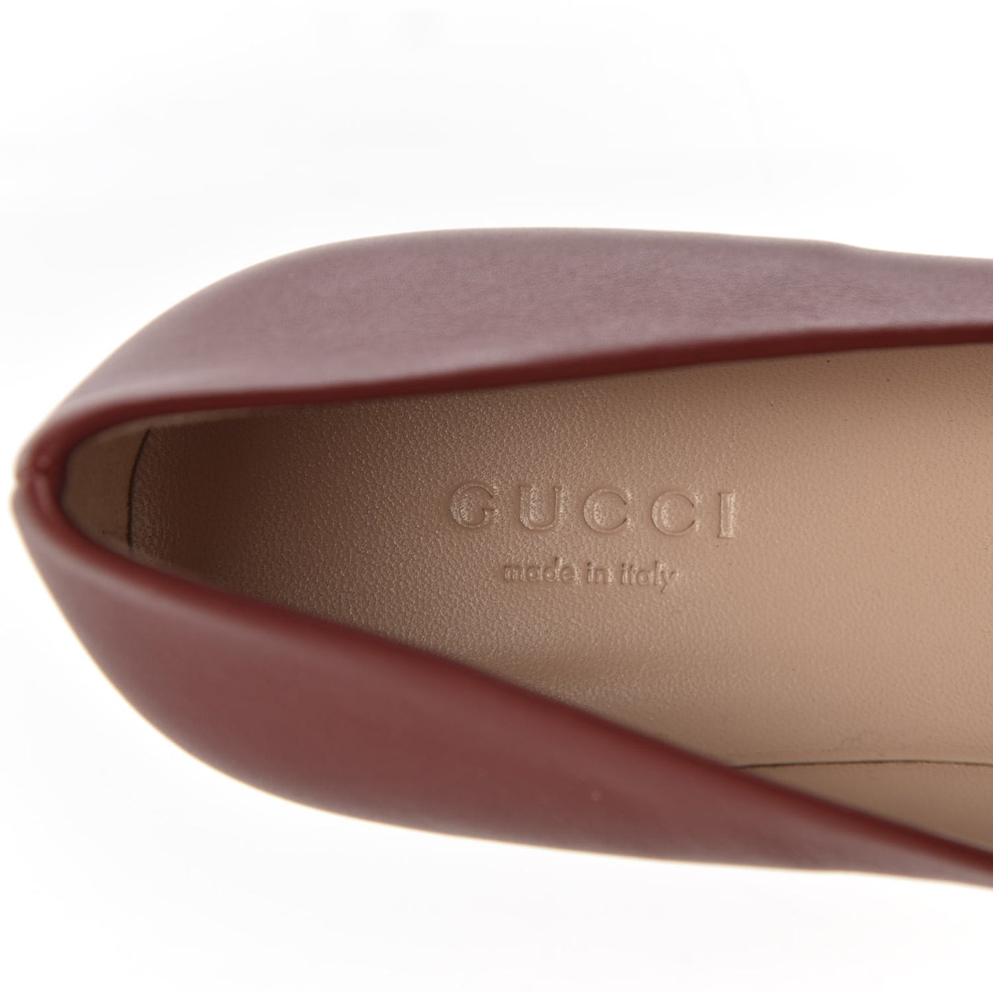 Calfskin Horsebit Ballerina Flats 37 Red