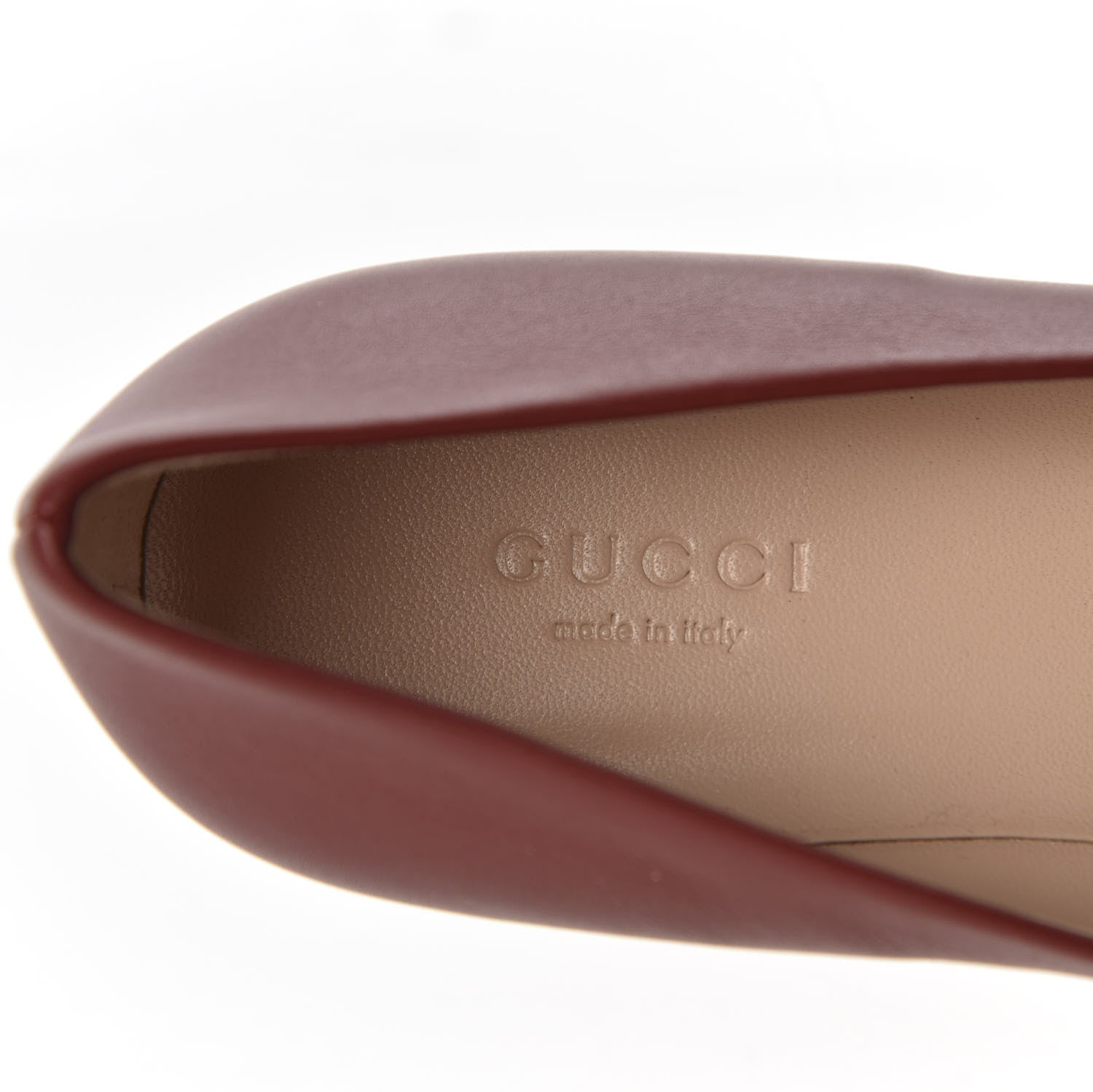 Gucci Calfskin Horsebit Ballerina Flats 37 Red 8 of 11