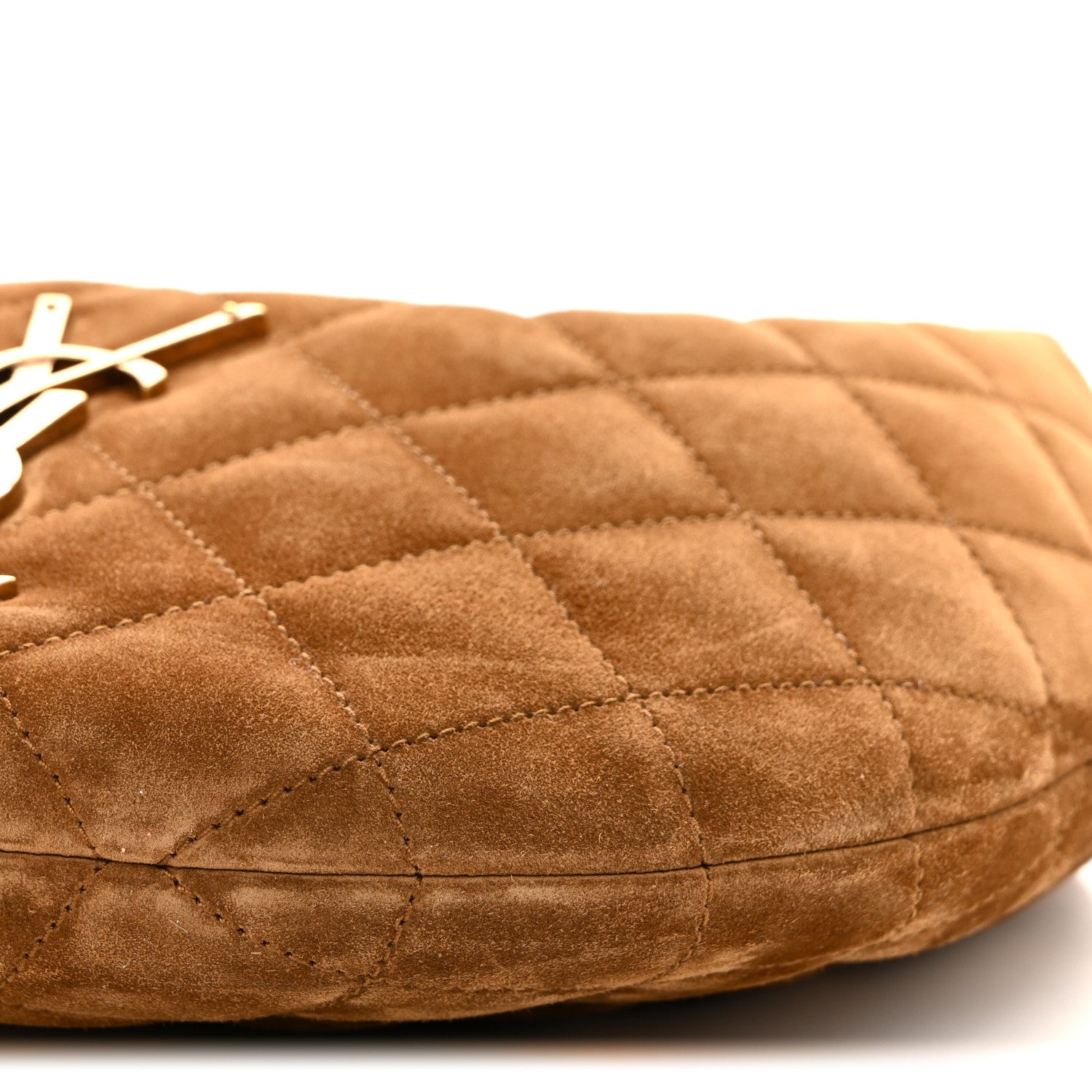 Saint Laurent Suede Quilted Icarino Bag Caramel Cognac 10 of 10