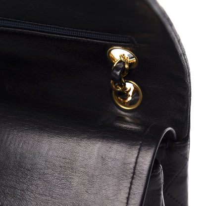 Chanel Lambskin Quilted Medium Double Flap Navy 9 of 13