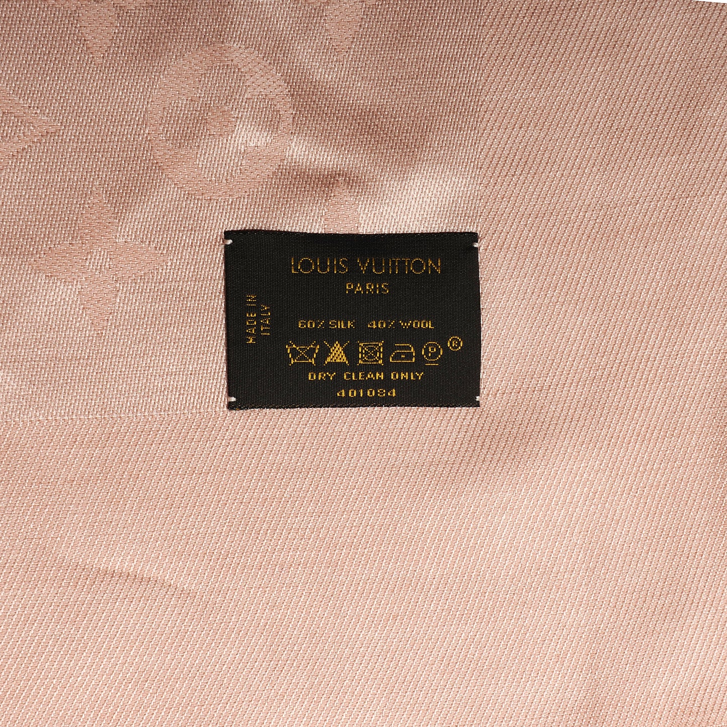 Wool Silk Monogram Shawl Nude
