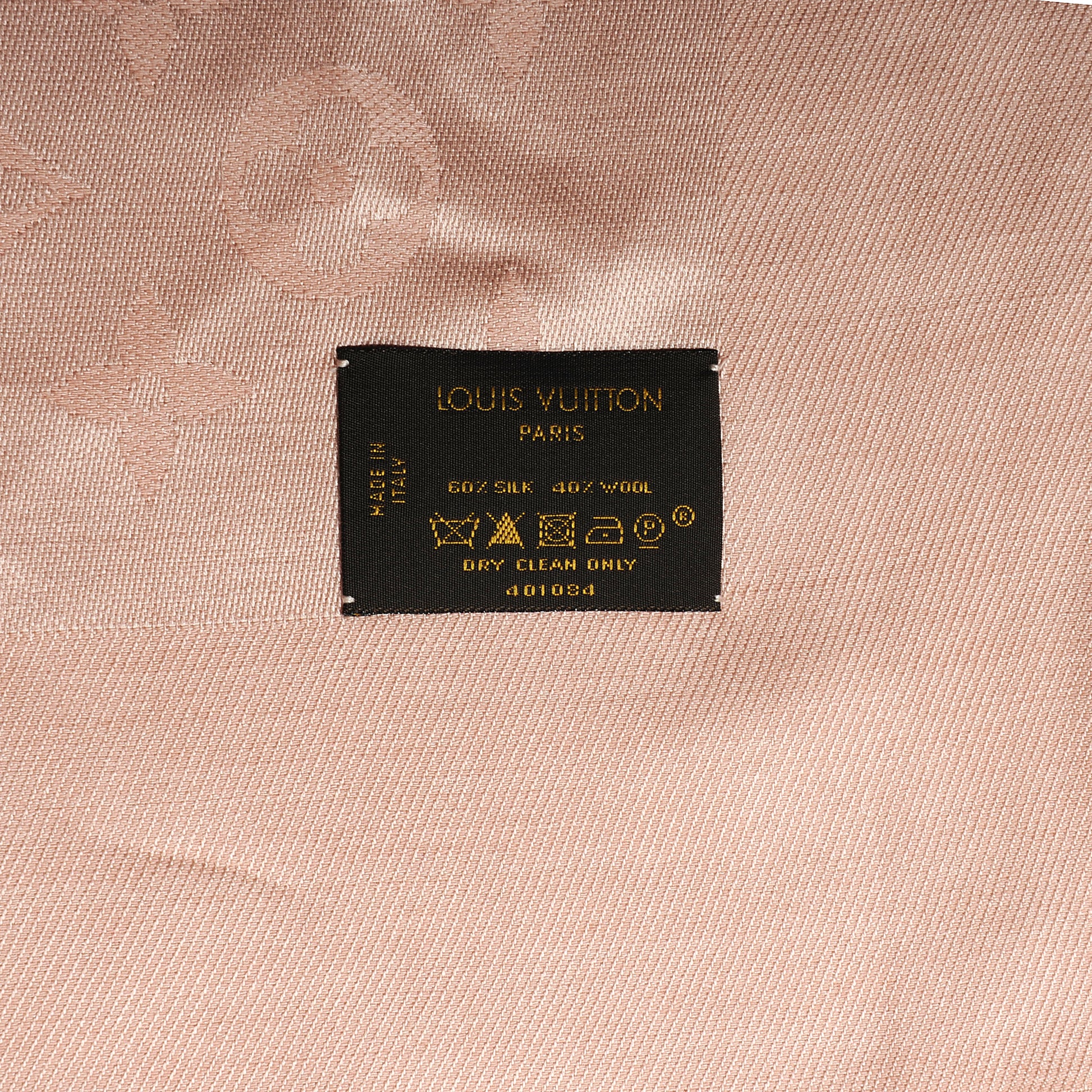 Louis Vuitton Wool Silk Monogram Shawl Nude 5 of 5