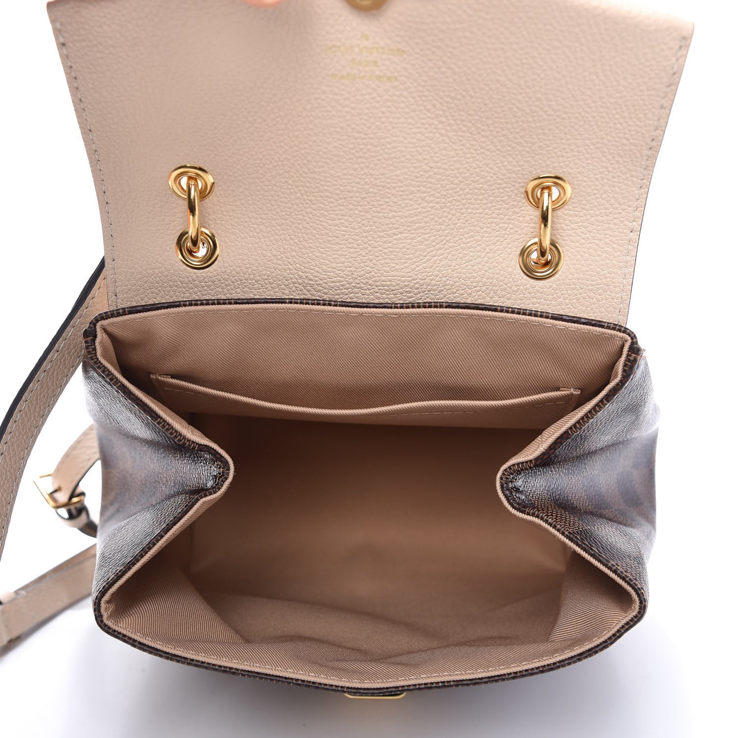 Damier Ebene Clapton Backpack Creme