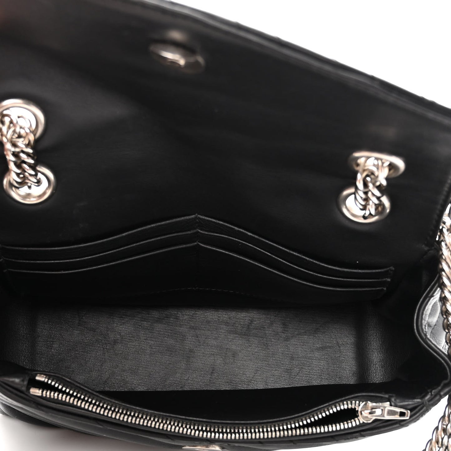 Calfskin Logo Matelasse S BB Round Shoulder Bag Black