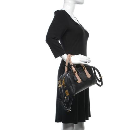 Prada Saffiano Lux Bowler Black Cammeo 2 of 10