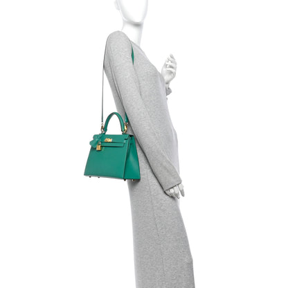 Hermes Epsom Kelly Sellier 25 Vert Jade 3 of 11