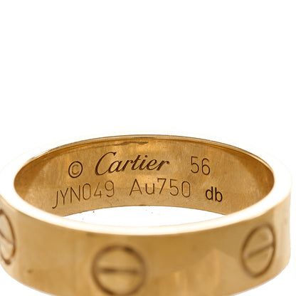 Cartier 18K Yellow Gold 5.5mm LOVE Ring 56 7.5 4 of 4