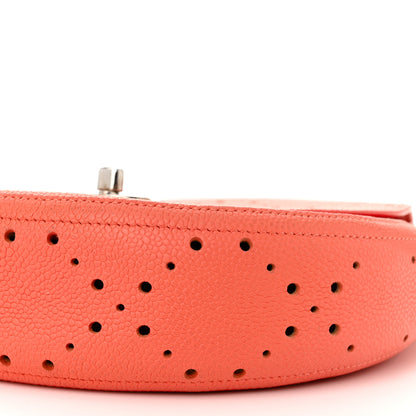 Chanel Caviar Perforated Messenger Bag Coral 10 of 11