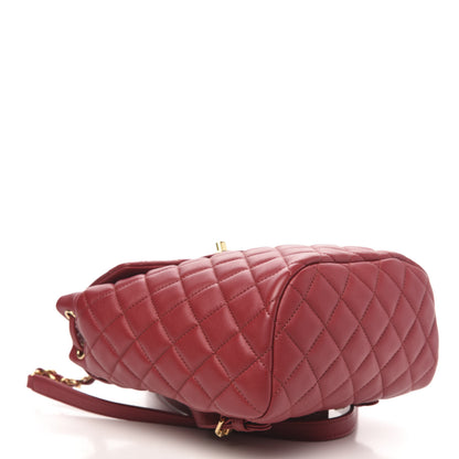Chanel Lambskin Quilted Mini Urban Spirit Backpack Red 3 of 9