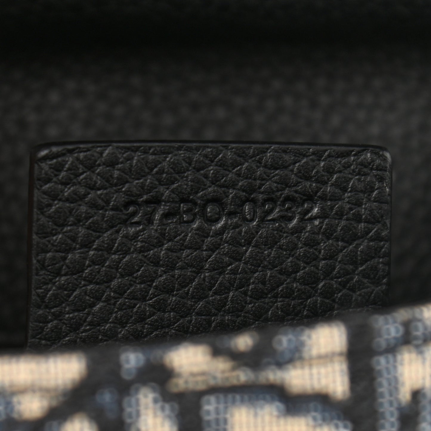 Grained Calfskin Oblique Gallop Sling Bag Black