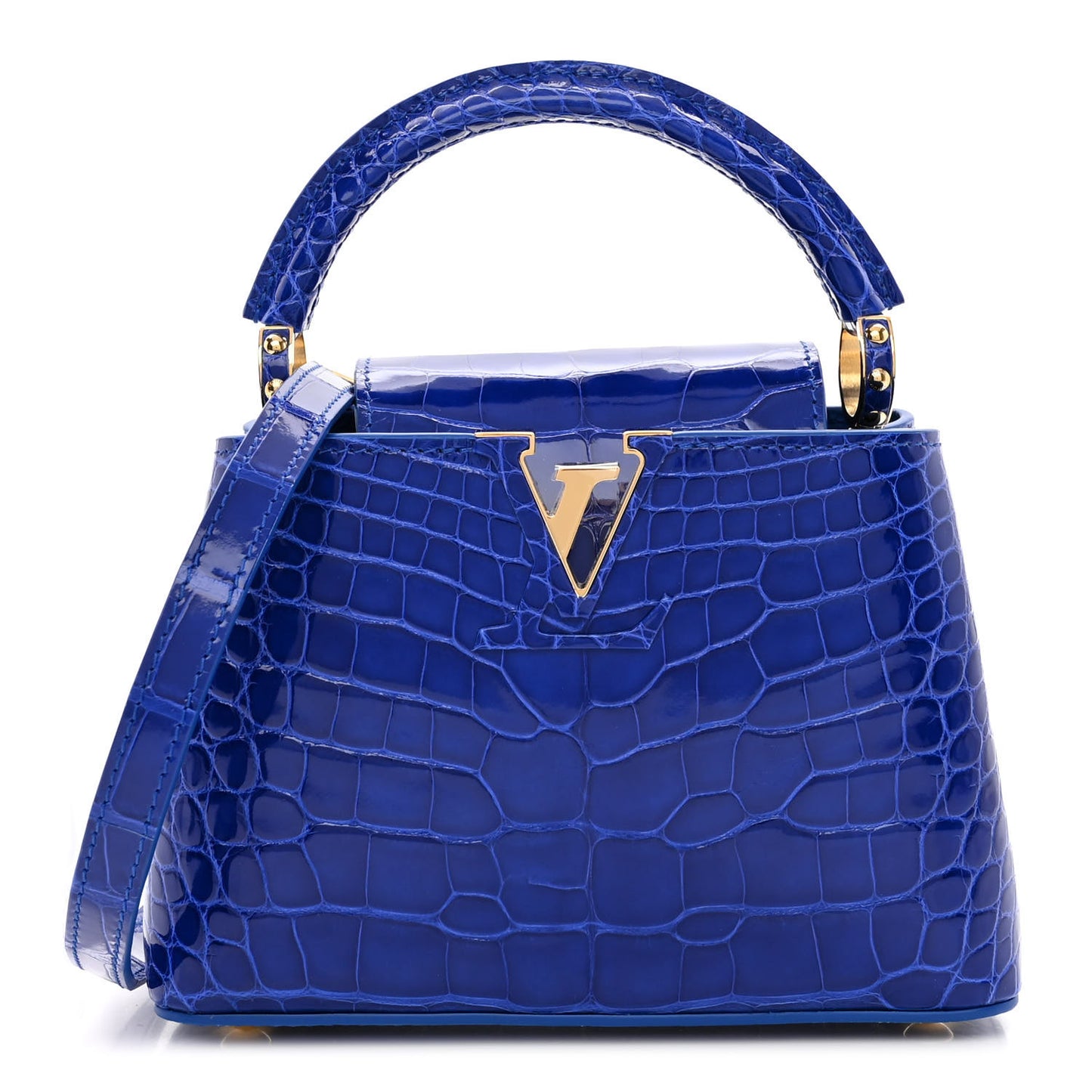 Alligator Mini Capucines Bleu Santorin
