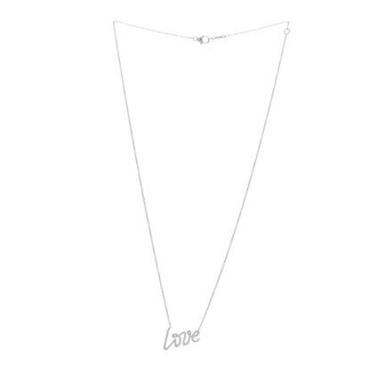 Tiffany 18K White Gold Diamond Paloma's Graffiti Love Pendant Necklace 2 of 4