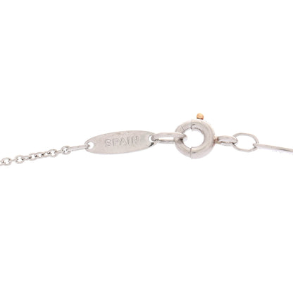Tiffany Platinum Diamond 16mm Elsa Peretti Open Heart Pendant Necklace 7 of 8