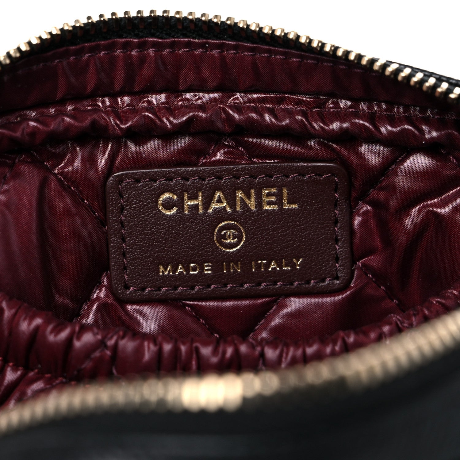 Chanel Caviar Quilted Small Curvy Pouch Cosmetic Case Black 6 of 11